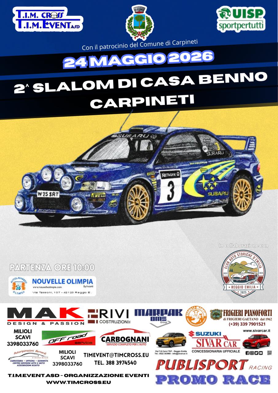 2° Slalom di Casa Benno – 24/05/2026